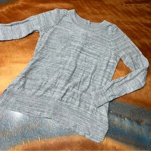 Anthropologie Angel Of The North Light Gray Crew Neck Buttin back Sweater small